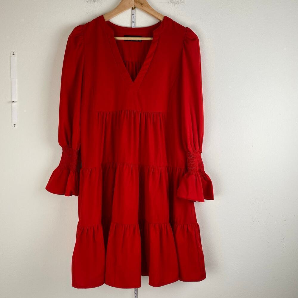 Tuckernuck Pomander Place Kenzo Red Mini Dress Long Sleeve XS - Picture 9 of 16